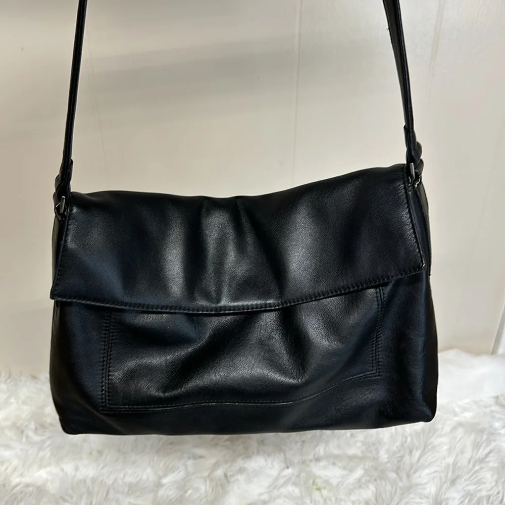 DKNY Leather Foldover Bag